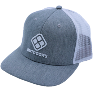 Grey & White Flat Brim Hat